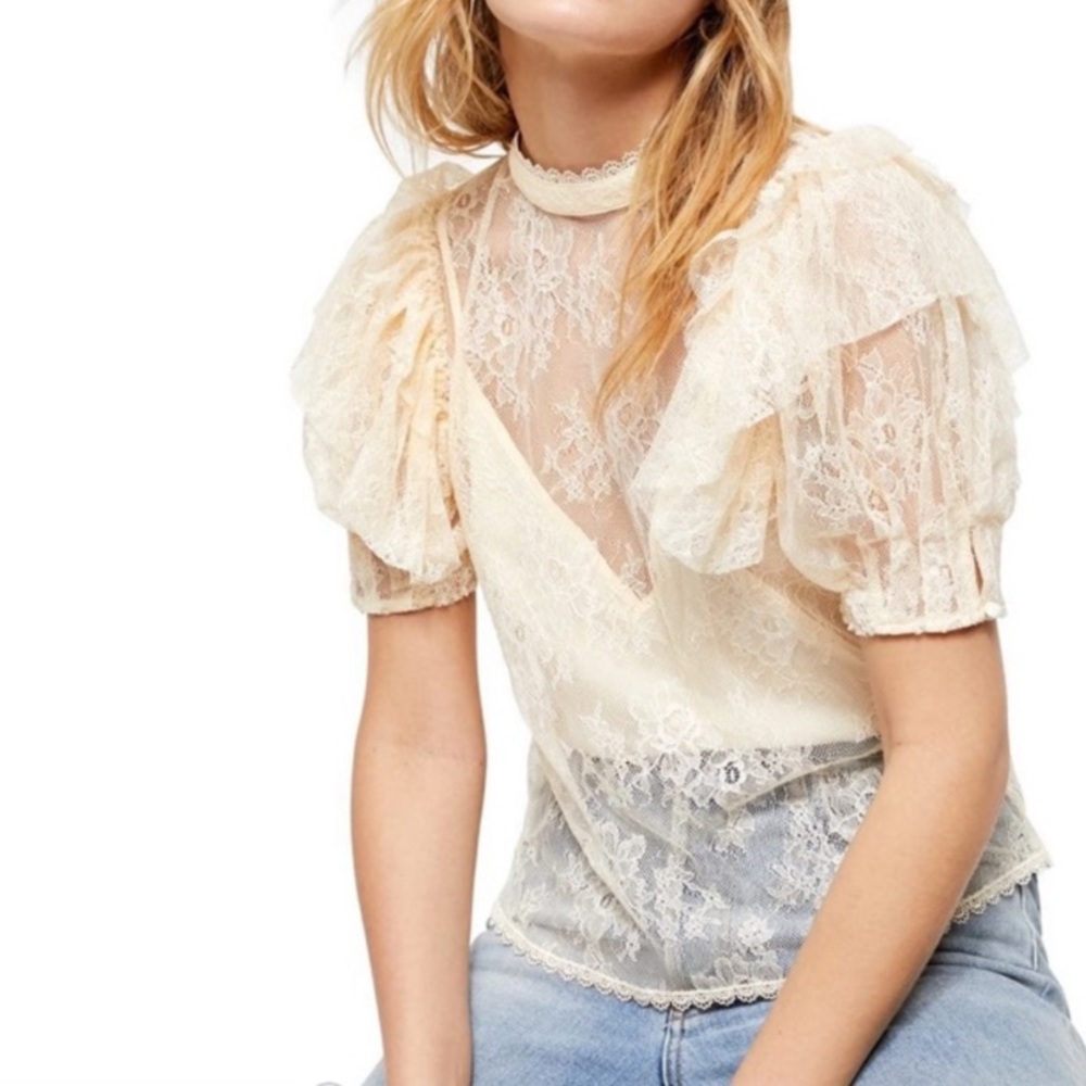 Free People Lace Top